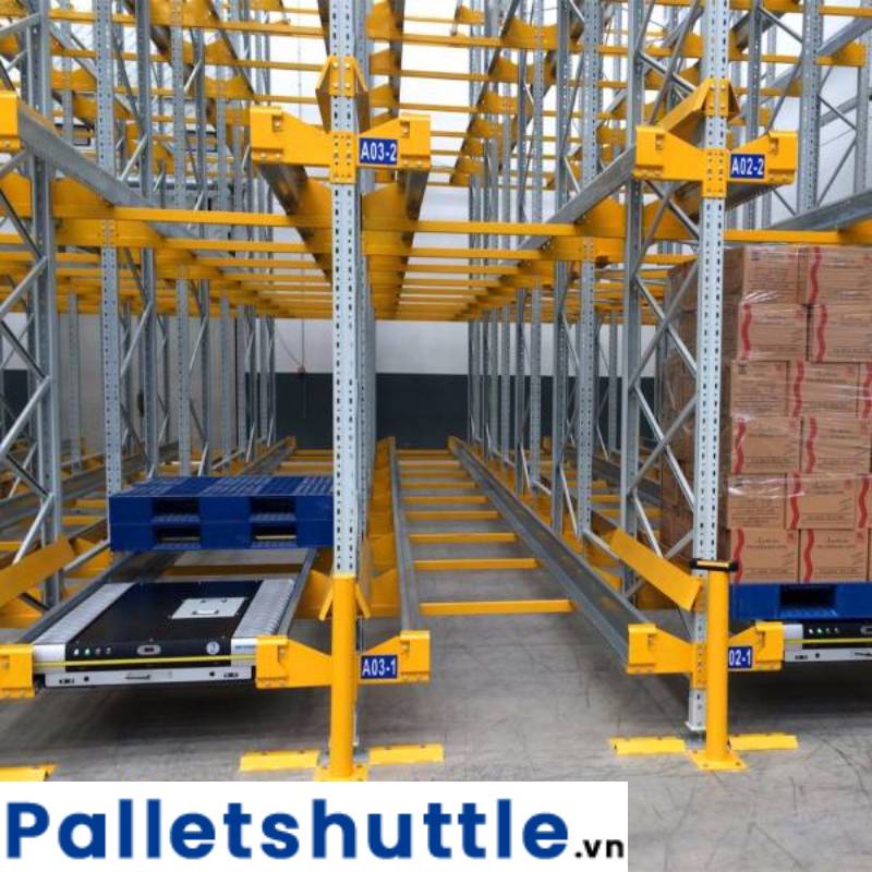 Hệ thống Pallet Shuttle Orbiter Schaefer được sử dụng trong nhiều kho hàng