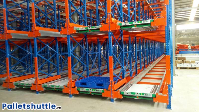 Kệ Shuttle System có kích thước phù hợp với nhiều loại hàng hóa
