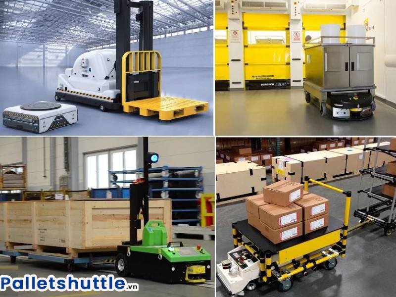 Robot tự hành trong kho hàng dạng nâng